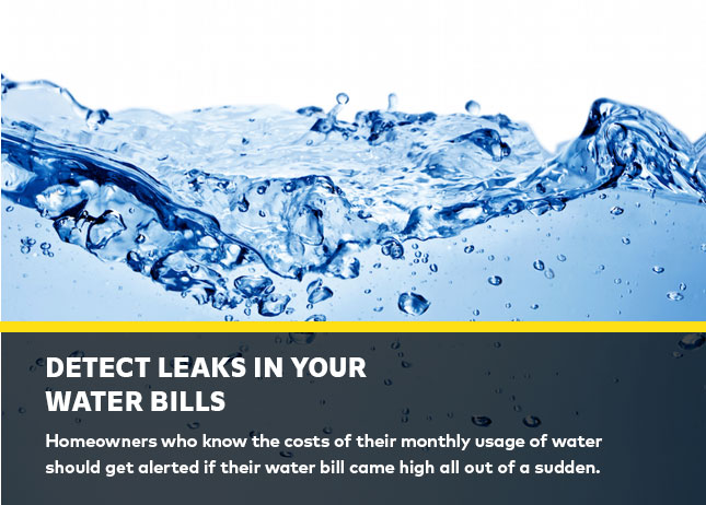 Detect leaks in your water bills