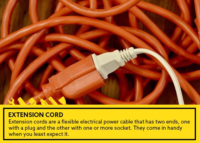 7- Extension cord