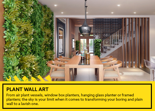 Plant wall art - use greenery to decorate your house