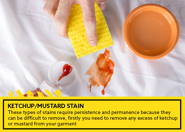 -Ketchup/Mustard stain: